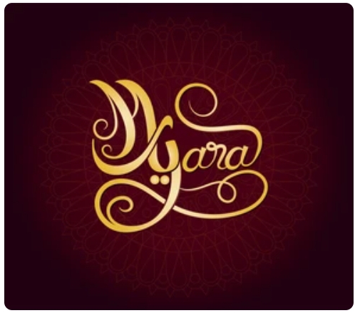 Yara’s Arabic logo in gold